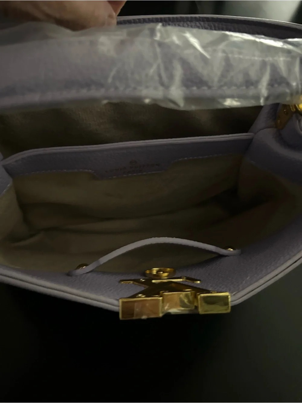 Designer inspired Elegant Lavender Structured Top-Handle Women’s Bag